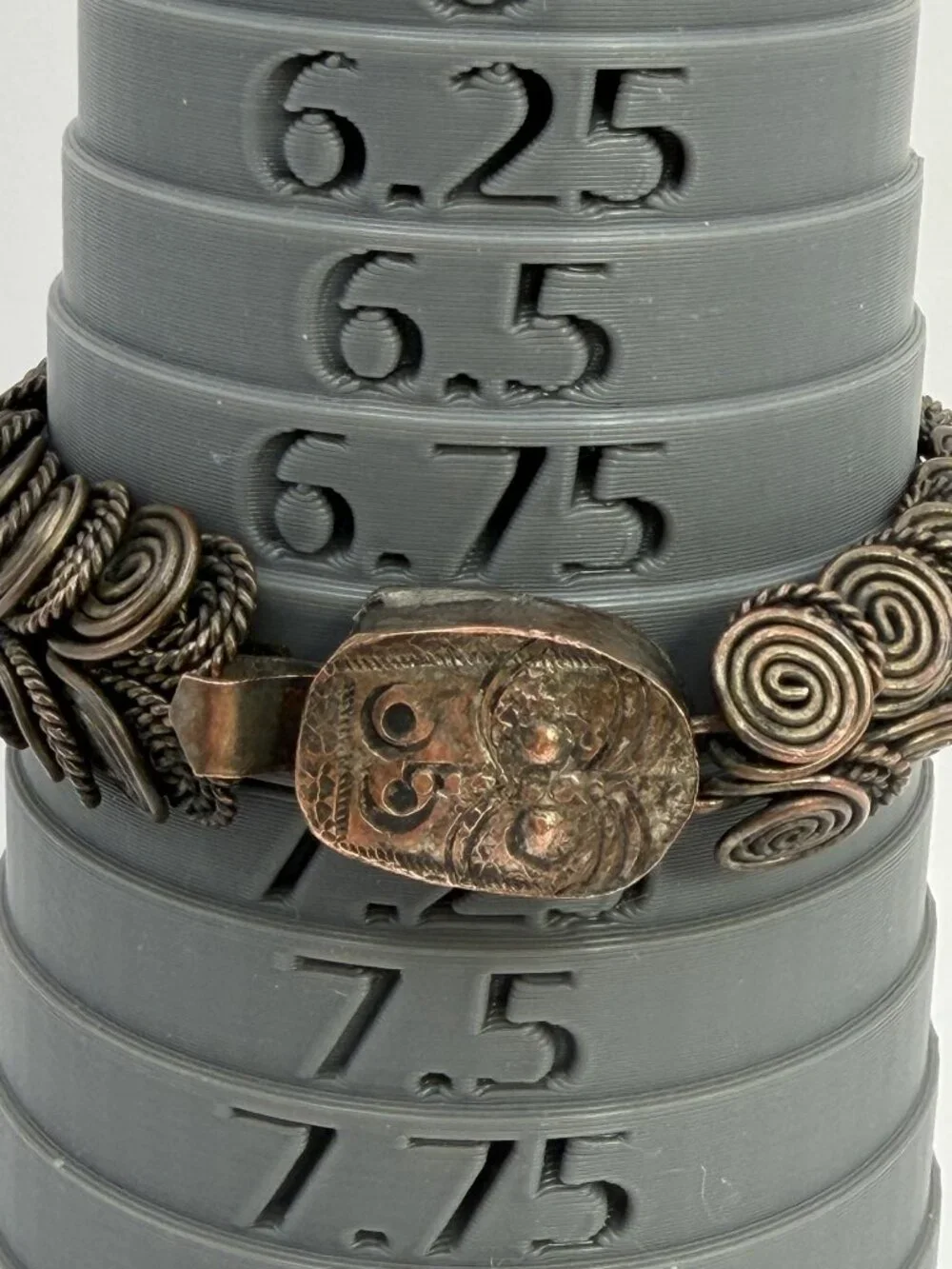 Vintage Handmade Solid Copper Wire Woven Bracelet Owl Clasp Studio Craft 47g